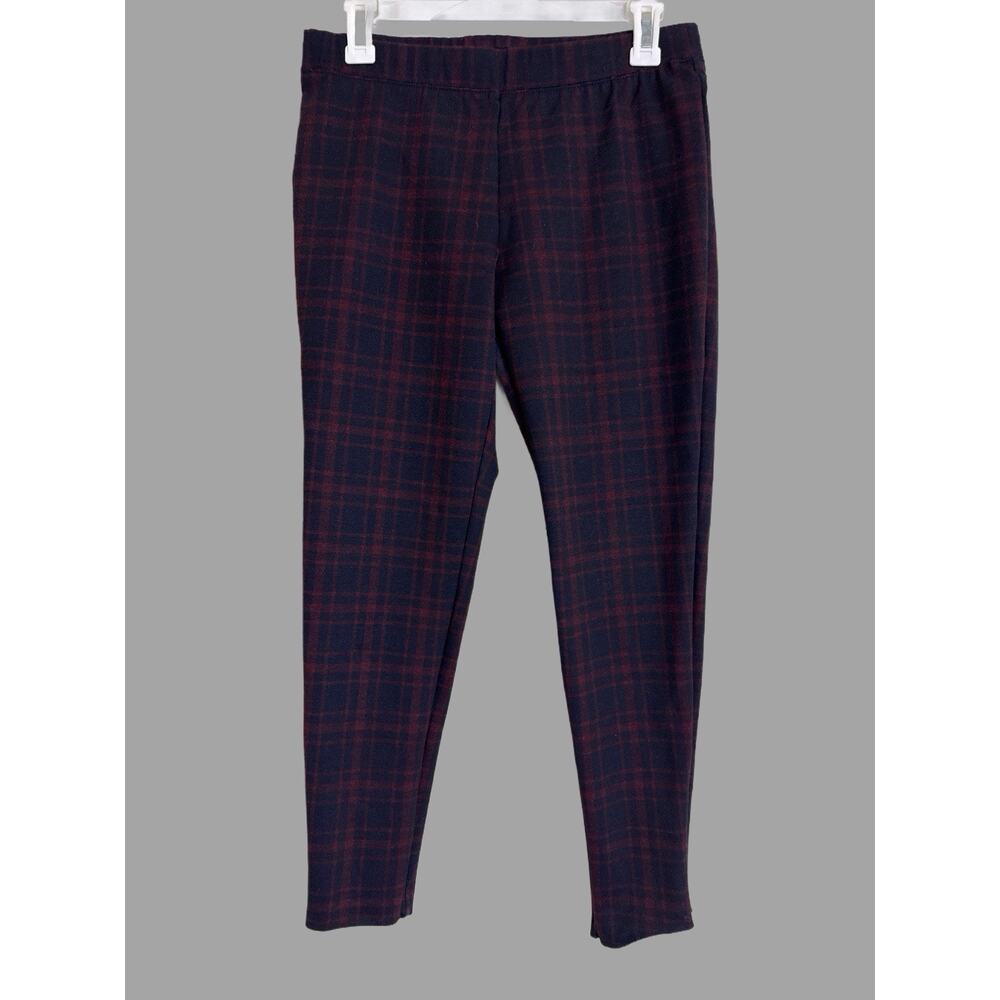 Talbots Petites Pants Womens MP Pull On Plaid‎